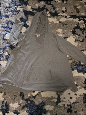 Women's Woman Within Grey Hoodie Sweatshirt Size 18